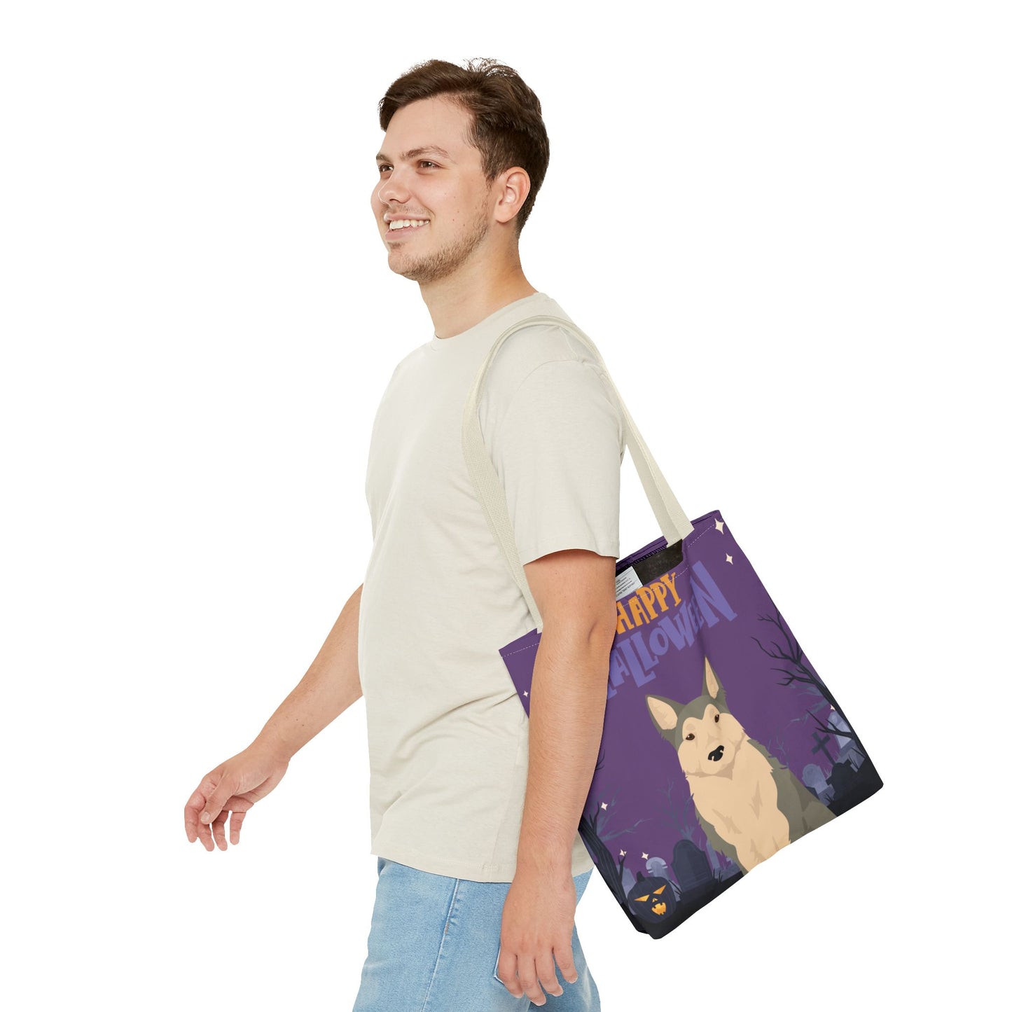 West Siberian Laika Dog Happy Halloween Tote Bag 16x16