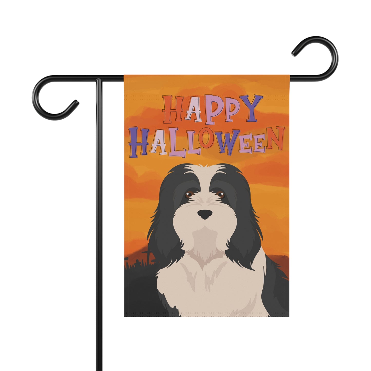 Havanese Dog Halloween Garden Flag