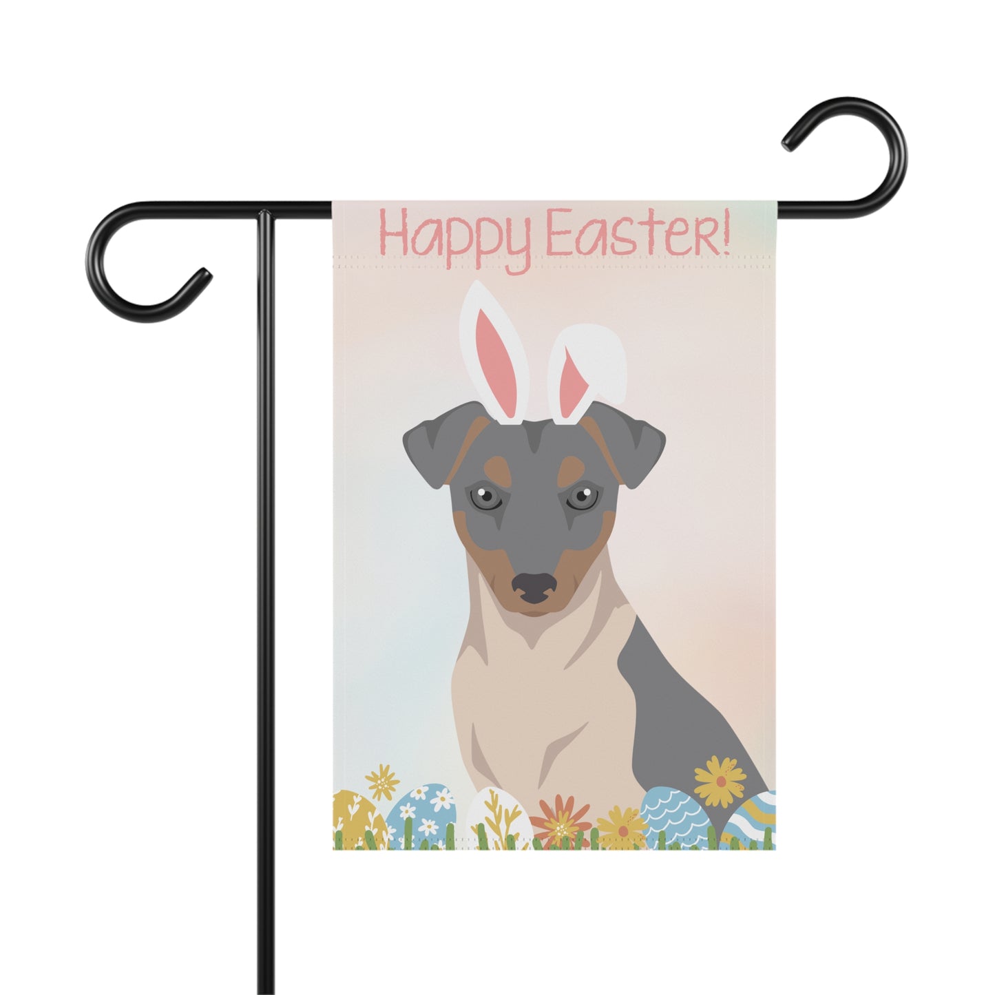 Brazilian Terrier Dog Happy Easter Garden Flag