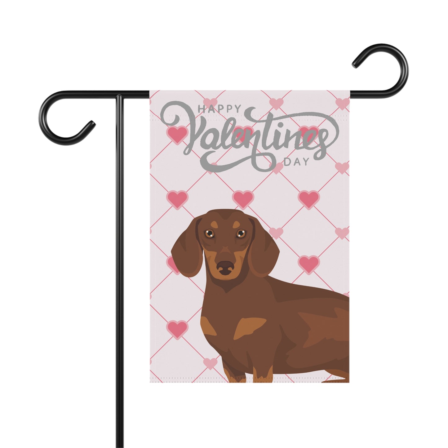 Dachshund Dog Valentines Day Garden Flag