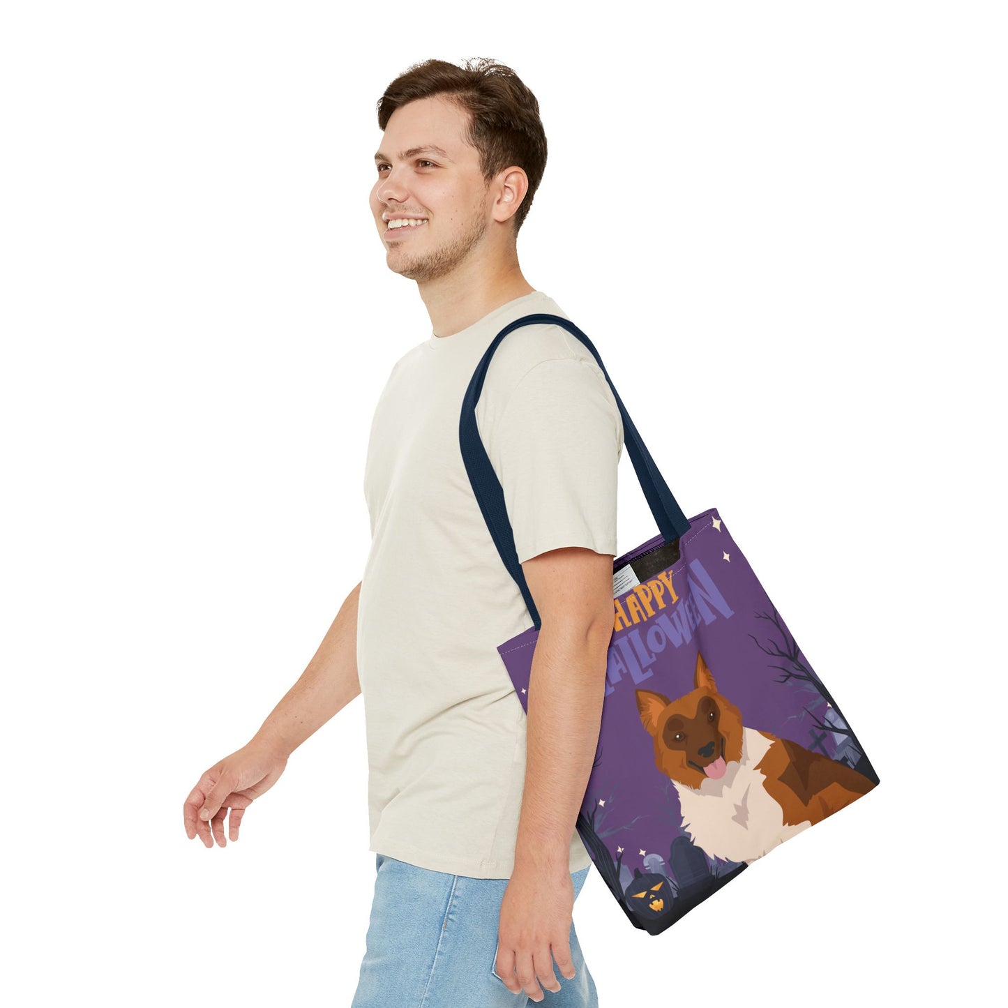 Elo Dog Happy Halloween Tote Bag 16x16