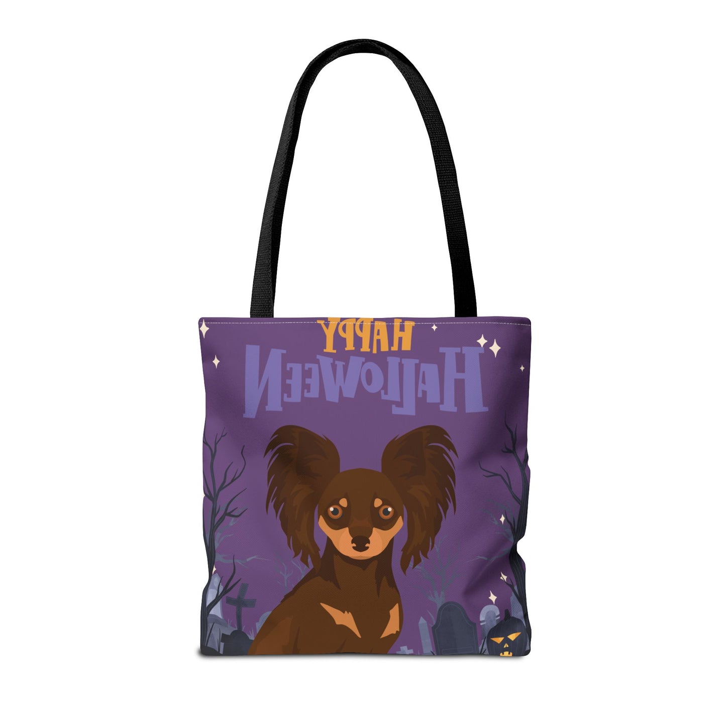 Russian Toy Terrier Dog Happy Halloween Tote Bag 16x16