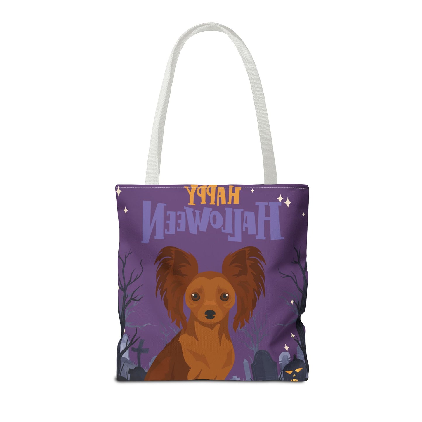 Russian Toy Terrier Dog Happy Halloween Tote Bag 16x16