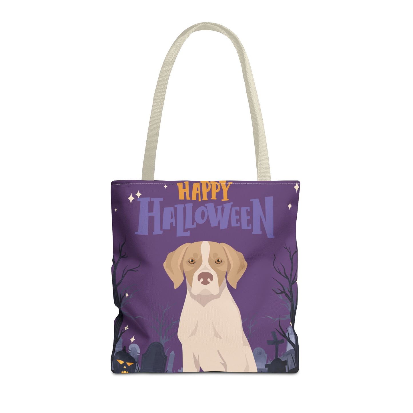 Pointer Dog Happy Halloween Tote Bag 16x16