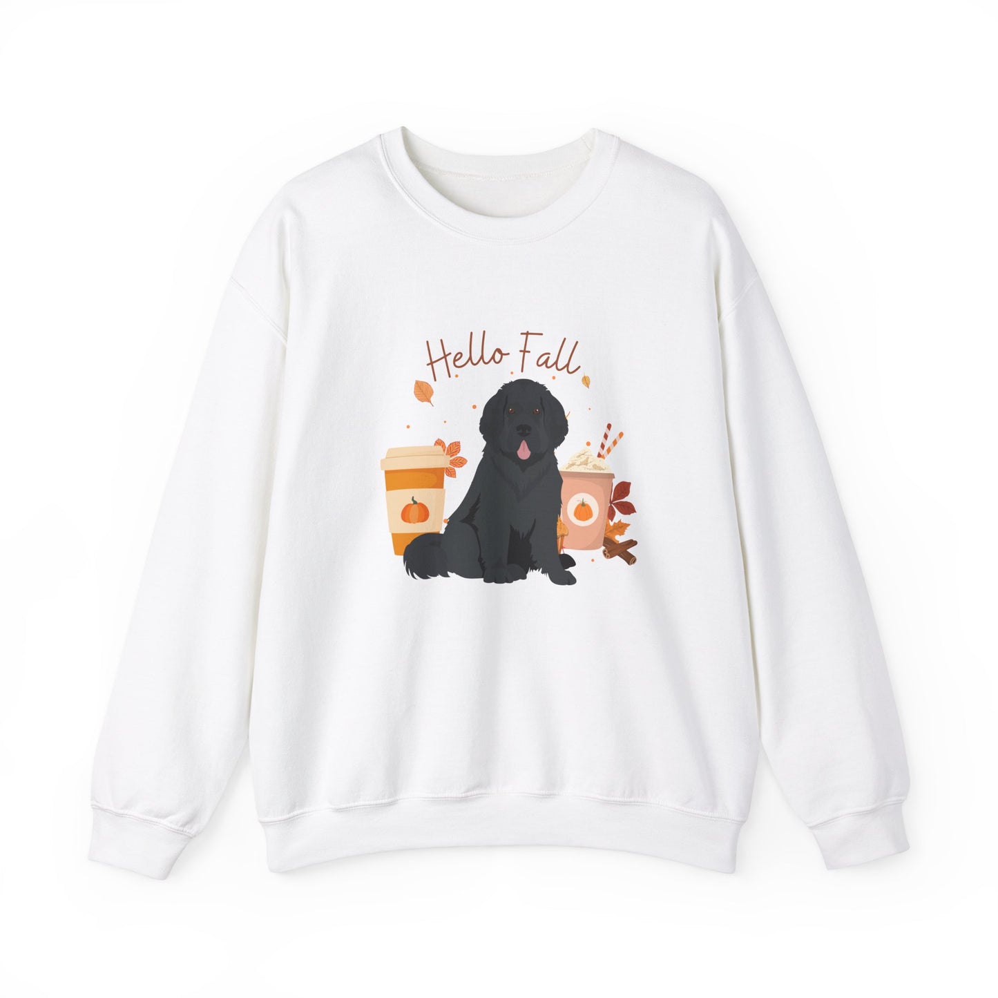 Newfoundland Dog Fall Halloween Unisex Heavy Blend Crewneck Sweatshirt
