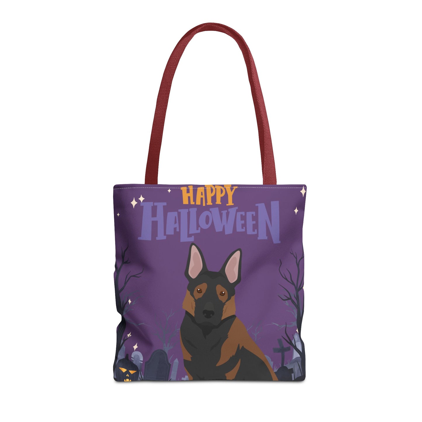 German Shepherd Dog Happy Halloween Tote Bag 16x16