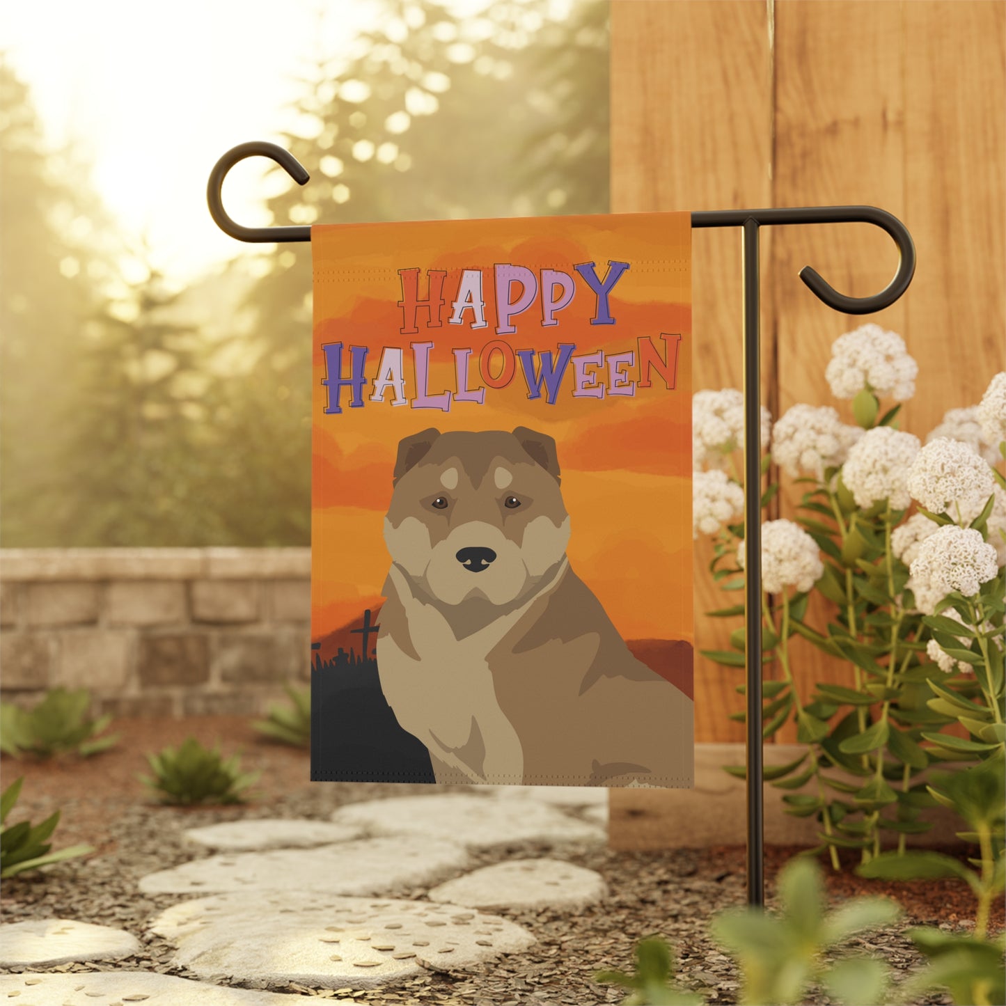 American Gampr Dog Halloween Garden Flag