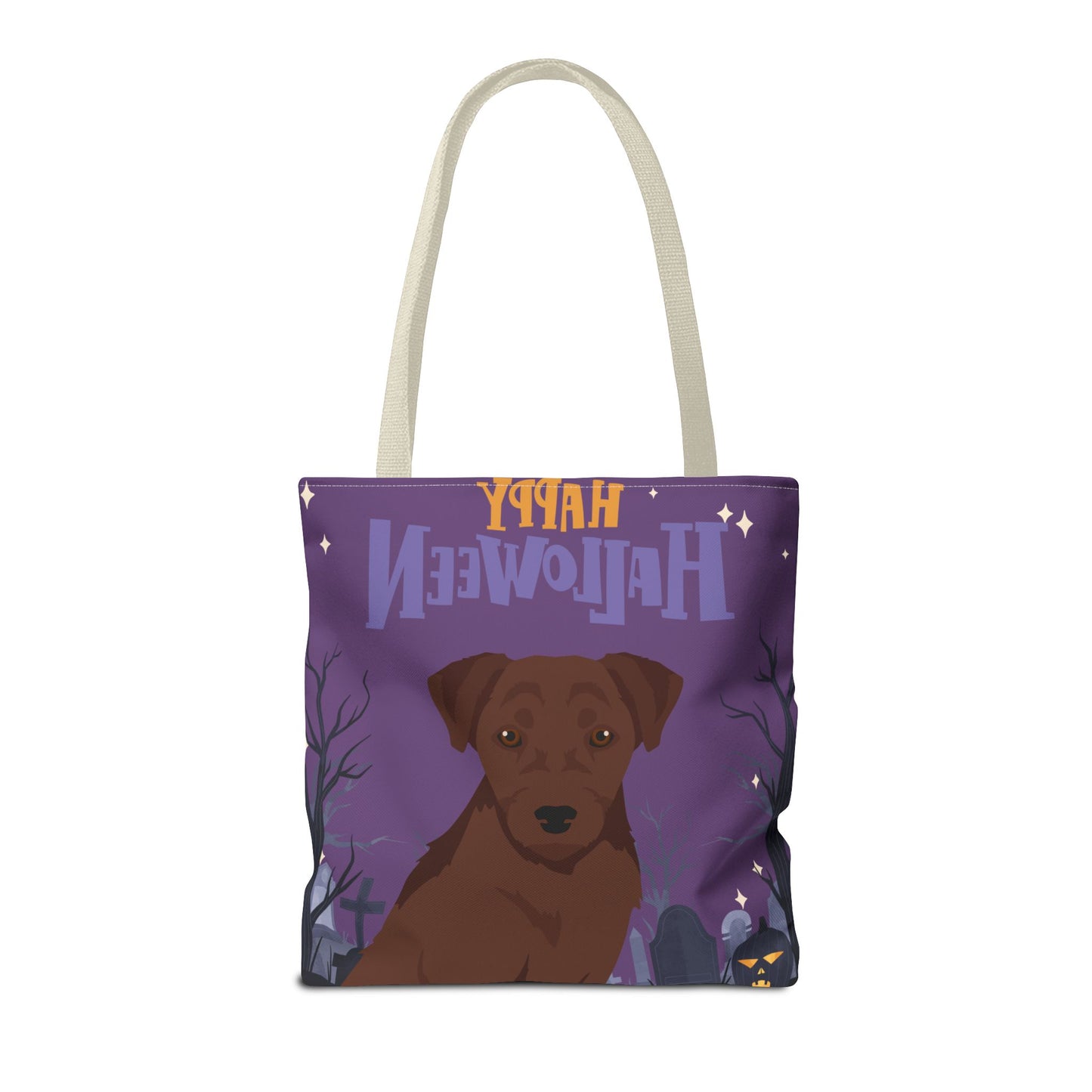 Patterdale Terrier Dog Happy Halloween Tote Bag 16x16