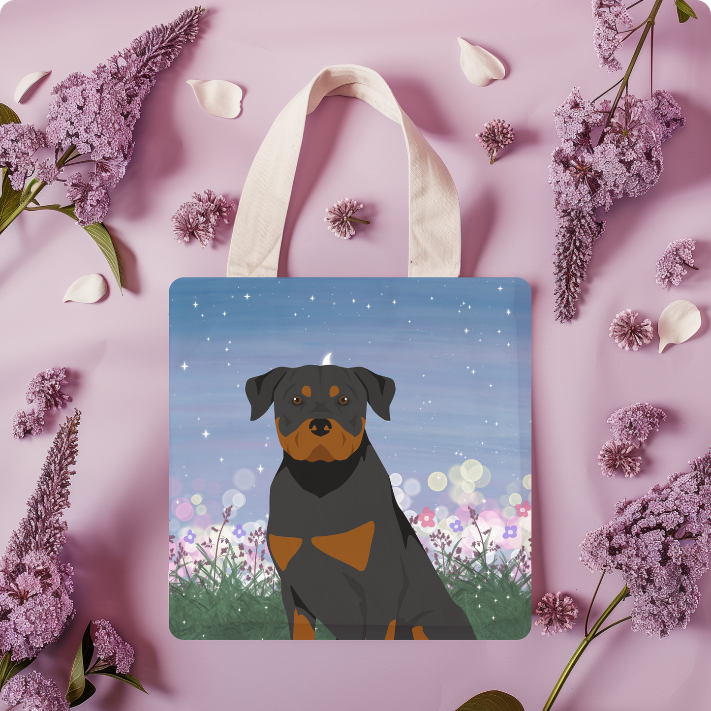 Rottweiler Dog Tote Bag 13x13