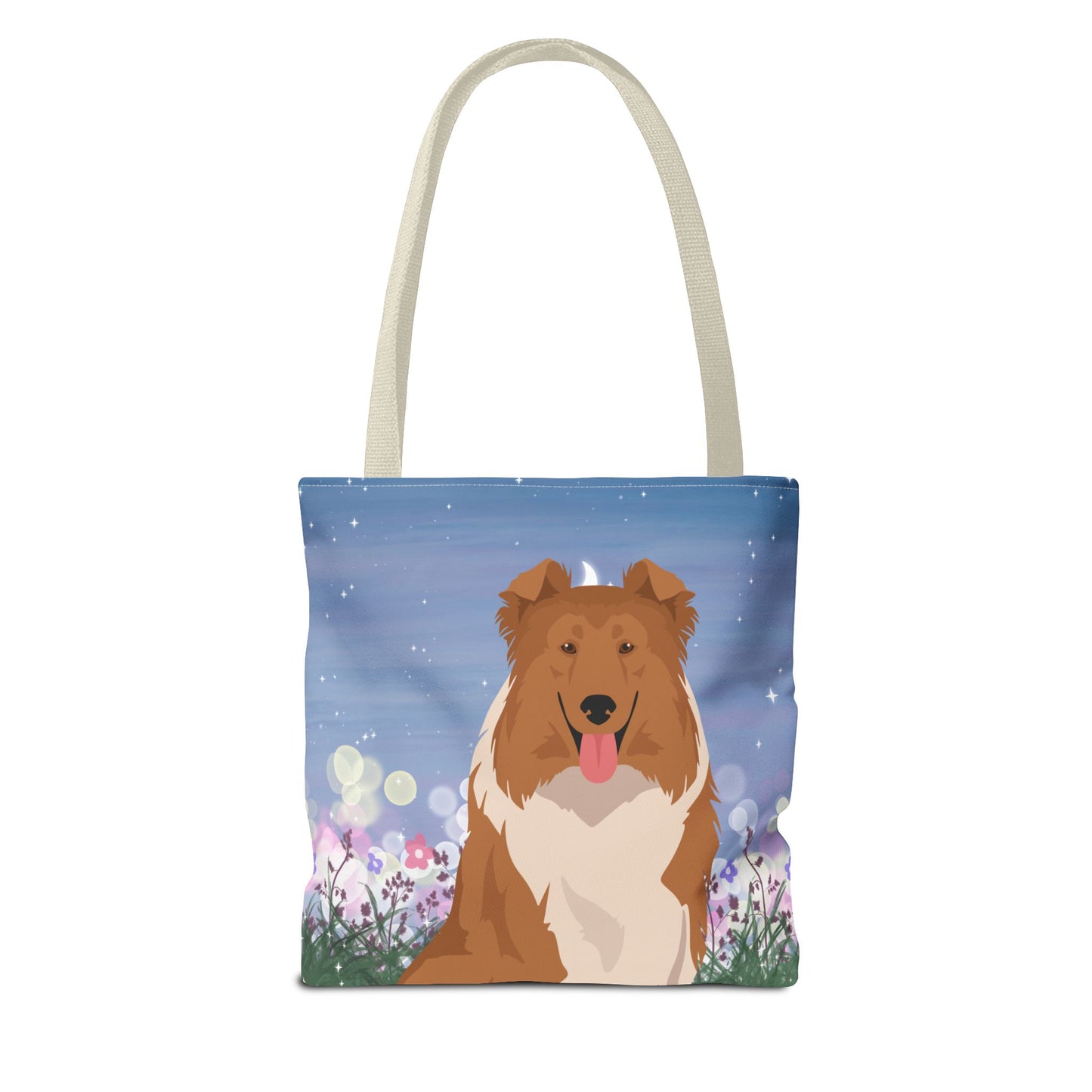 Collie Dog Tote Bag 13x13
