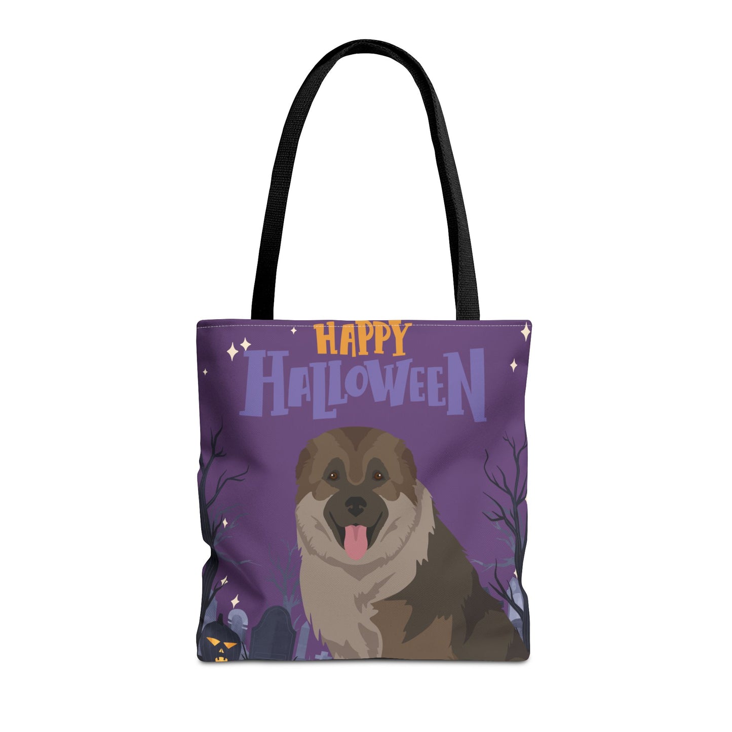 Caucasian Shepherd Dog Happy Halloween Tote Bag 16x16