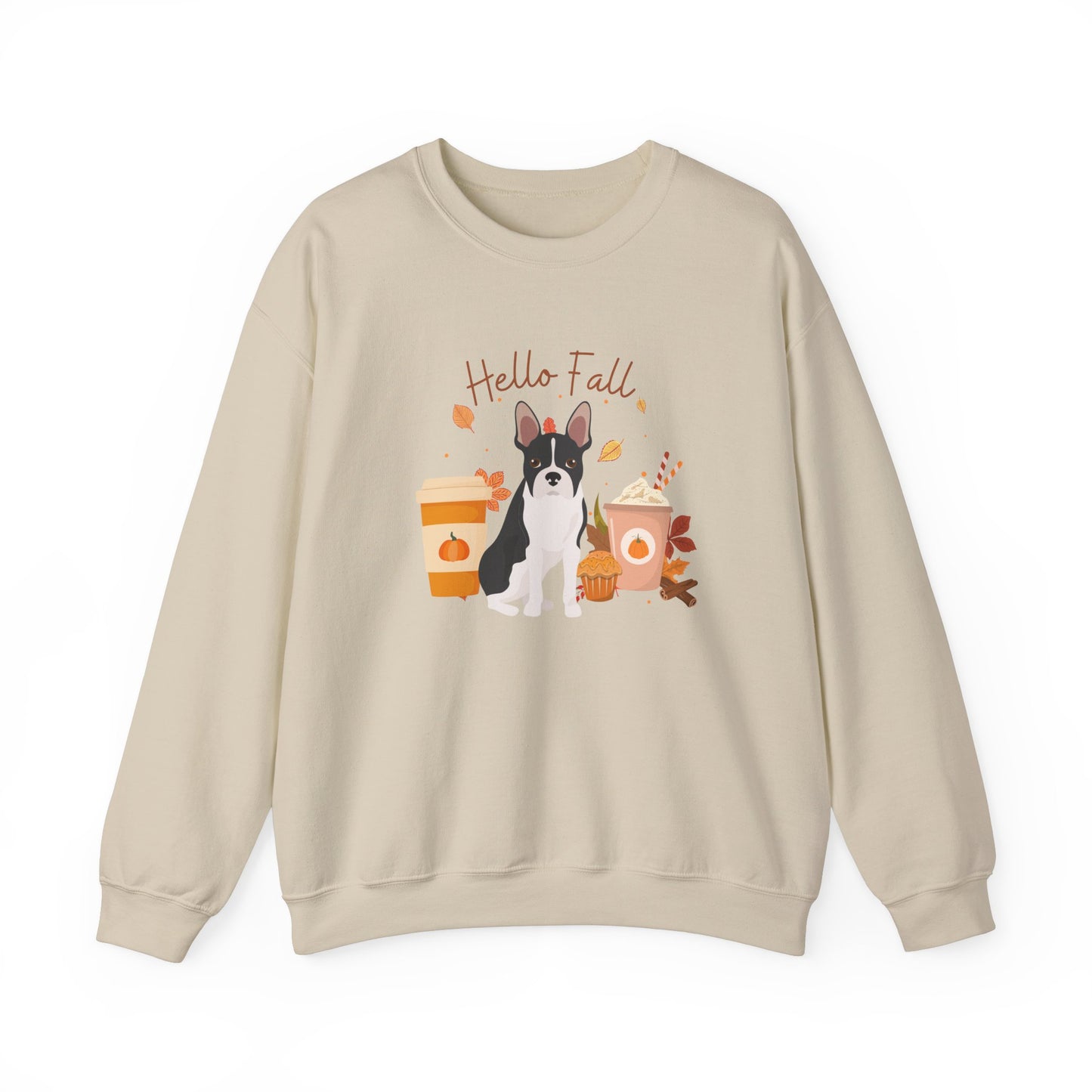 Boston Terrier Dog Fall Halloween Unisex Heavy Blend Crewneck Sweatshirt