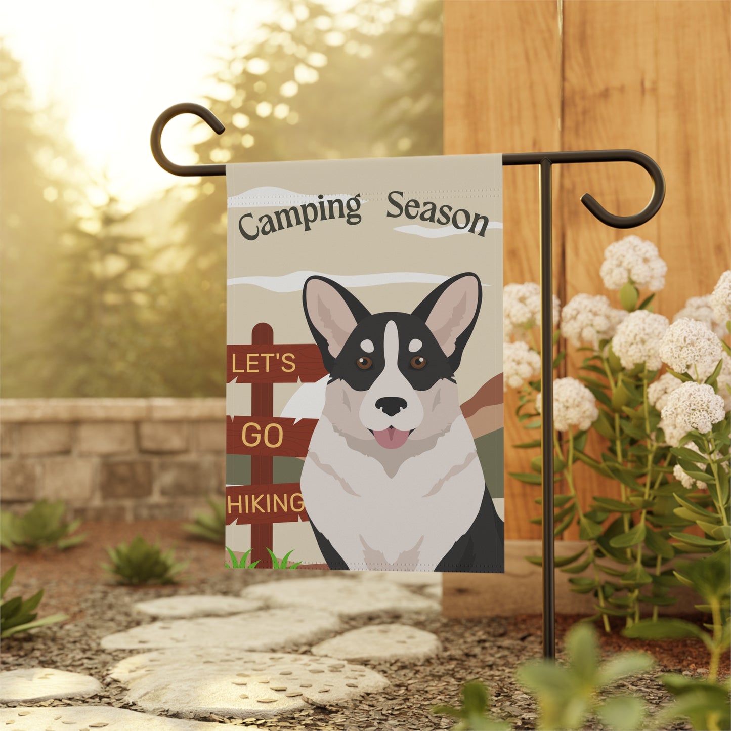 Cardigan Welsh Corgi Dog Camping Garden Flag