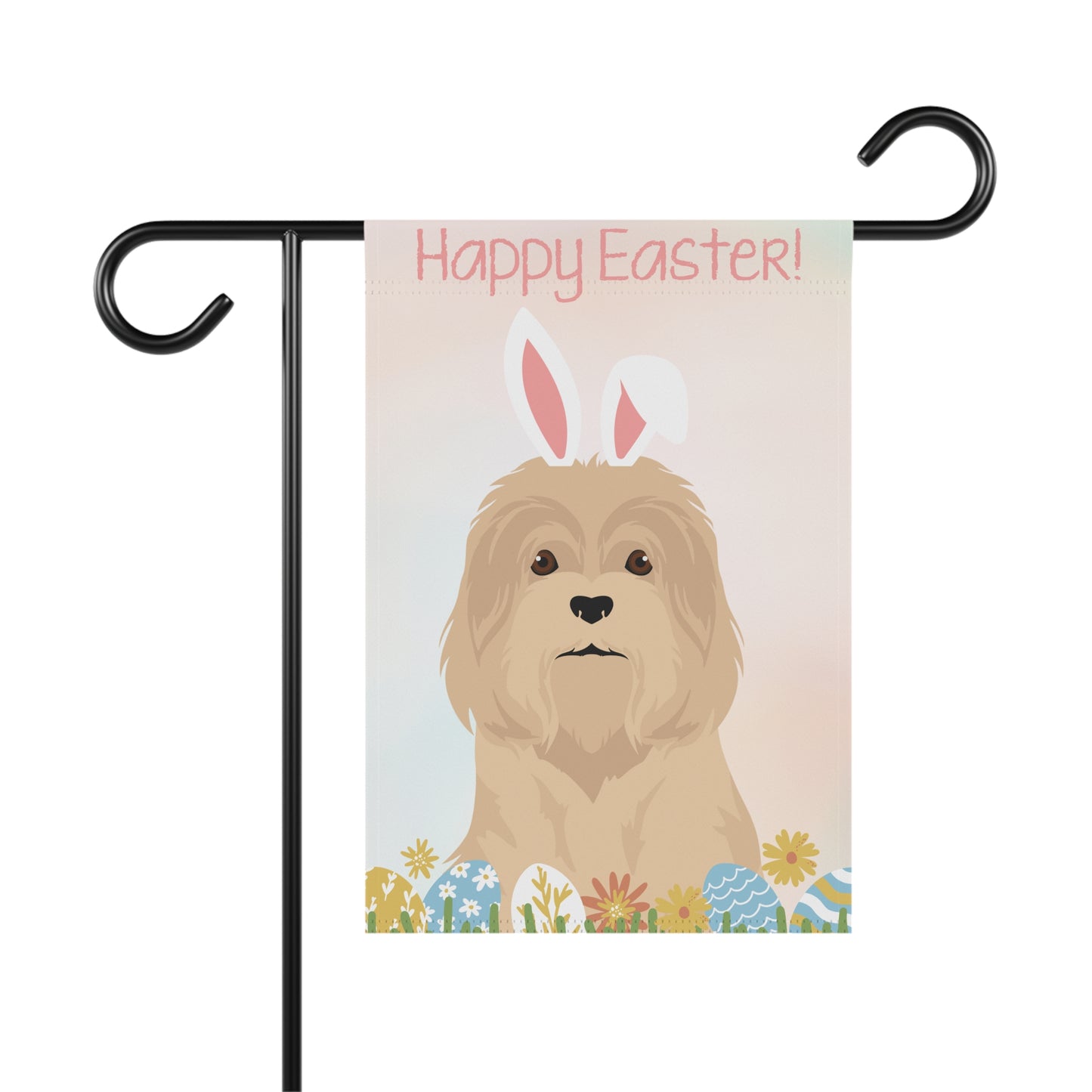 Lowchen Dog Happy Easter Garden Flag