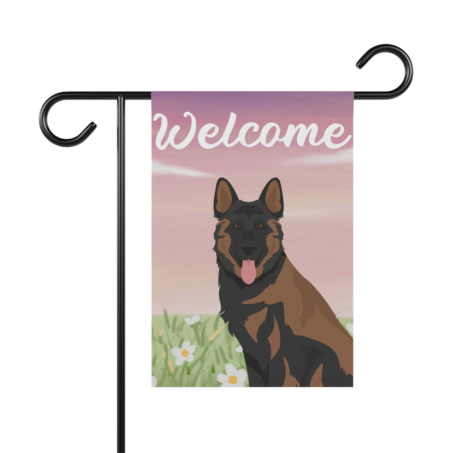 German Shepherd Dog Welcome Garden Flag