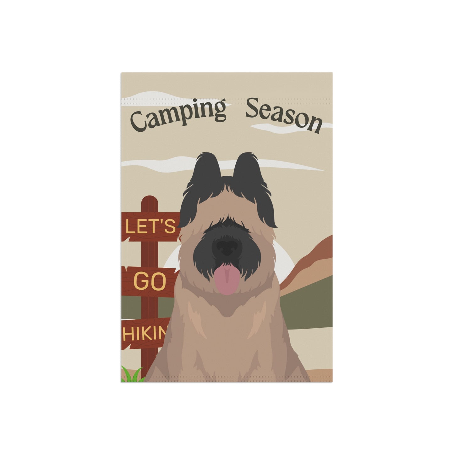 Briard Dog Camping Garden Flag