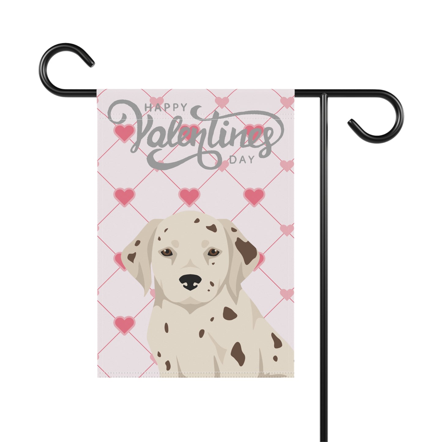 Dalmatian Dog Valentines Day Garden Flag