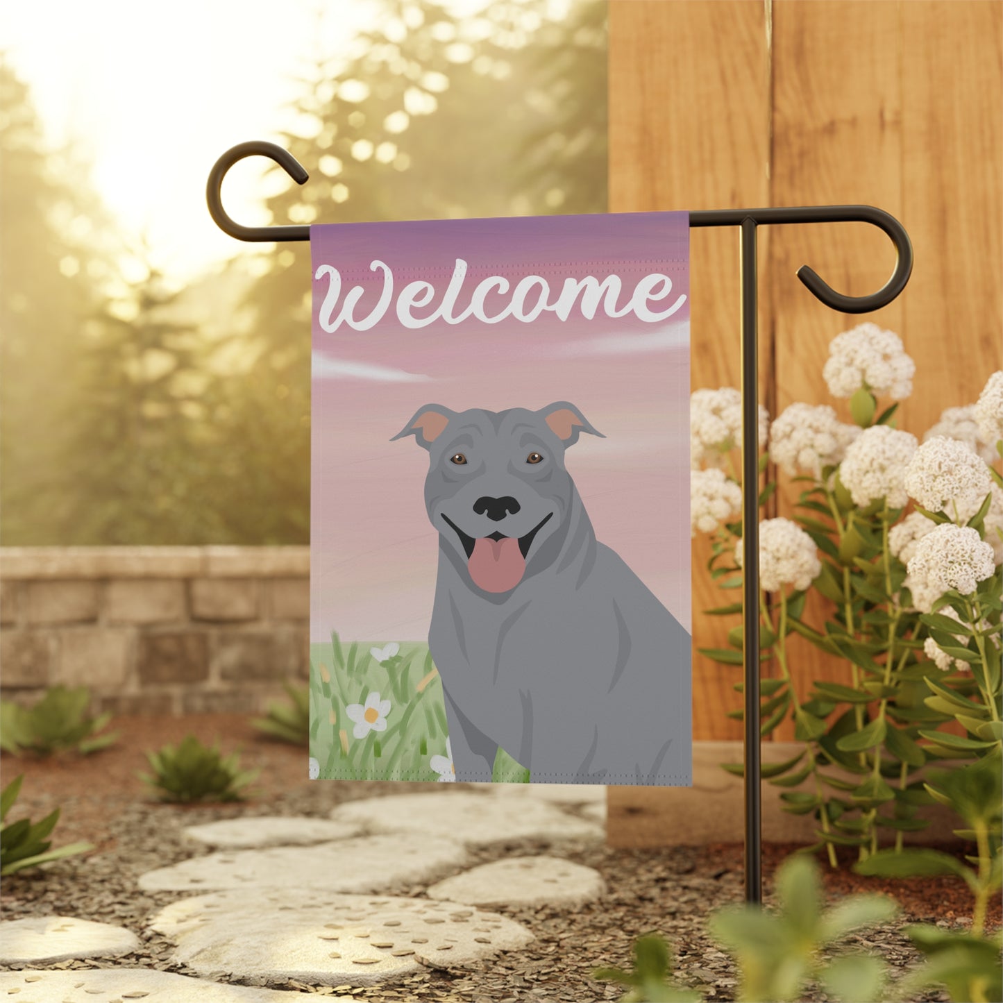 Pit Bull Dog Welcome Garden Flag
