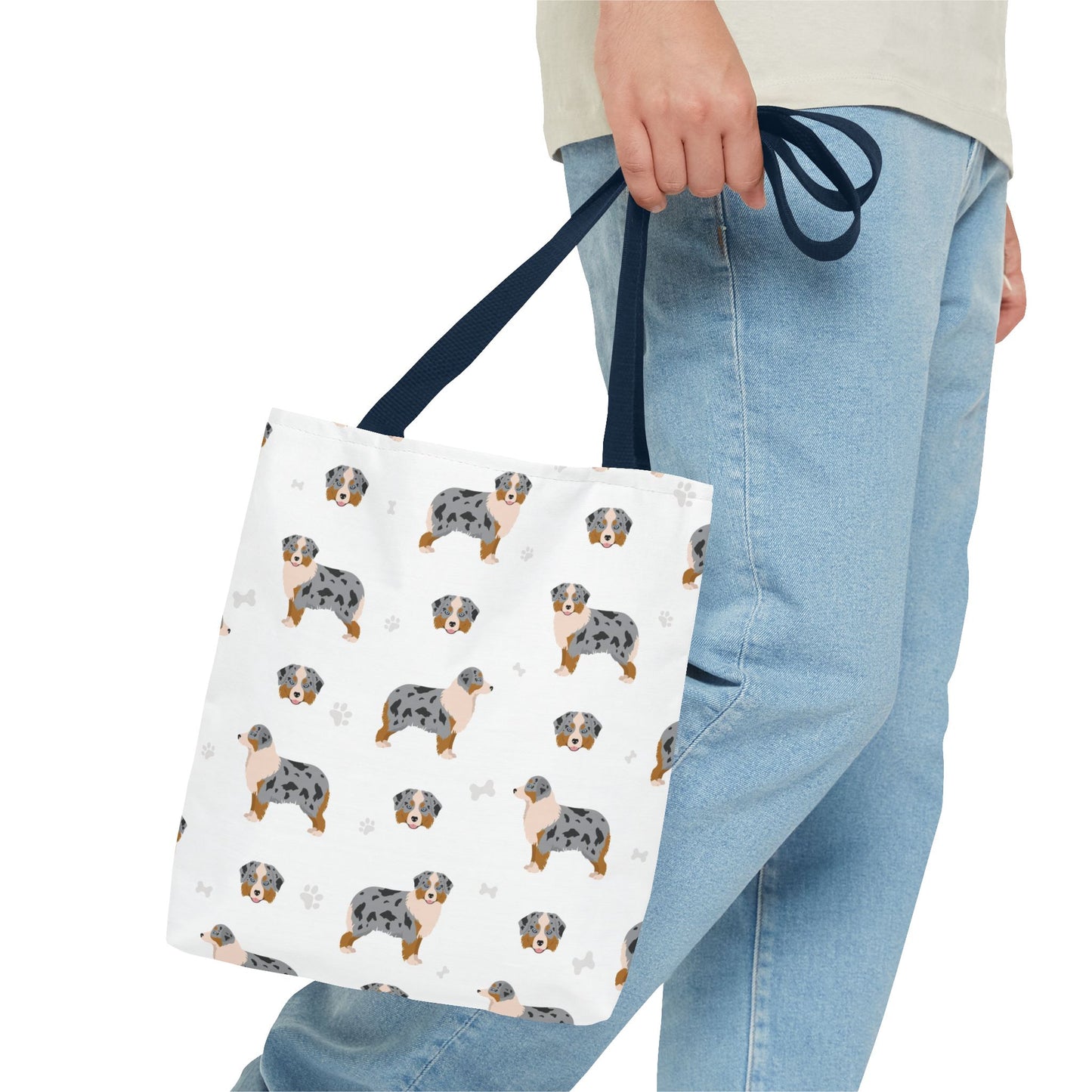 Miniature Australian Shepherd Dog Tote Bag, Aussie Dog Mom Gift