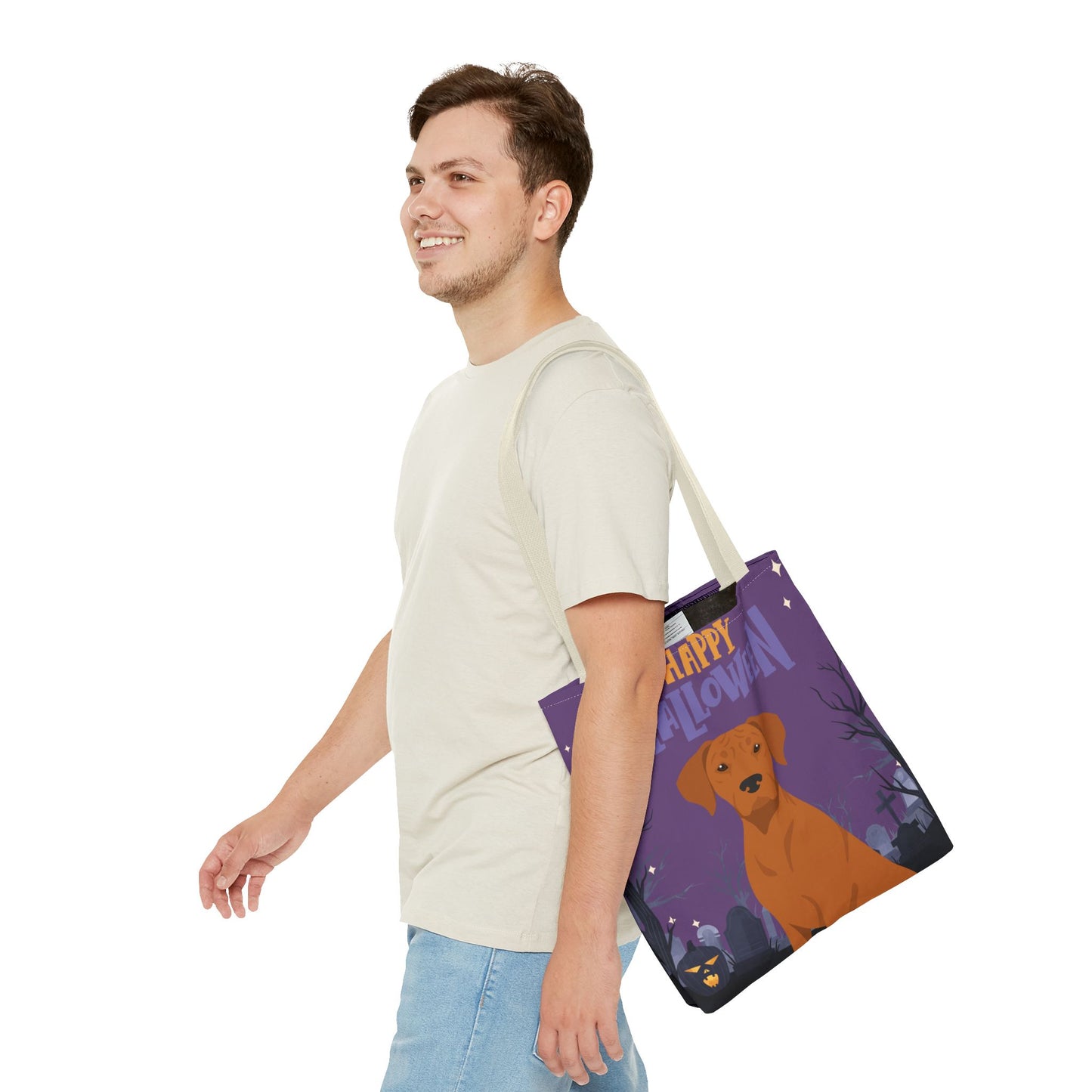 Rhodesian Ridgeback Dog Happy Halloween Tote Bag 16x16