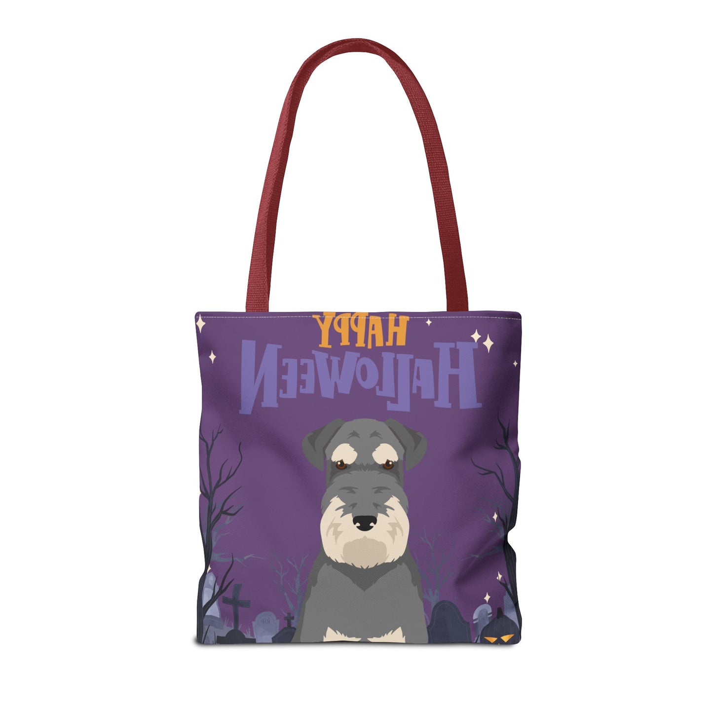Schnauzer Dog Happy Halloween Tote Bag 16x16