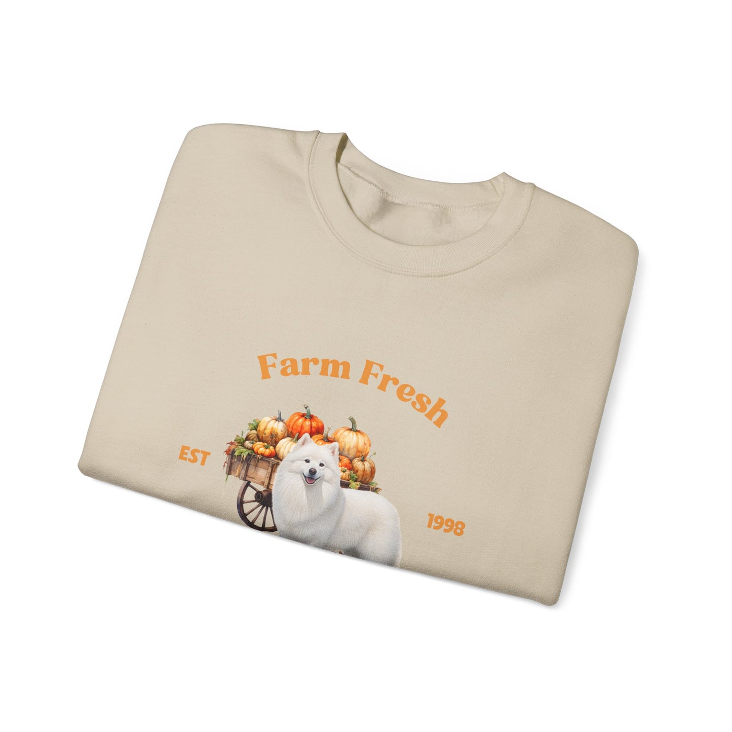 American Eskimo Dog Fall Unisex Heavy Blend Crewneck Sweatshirt