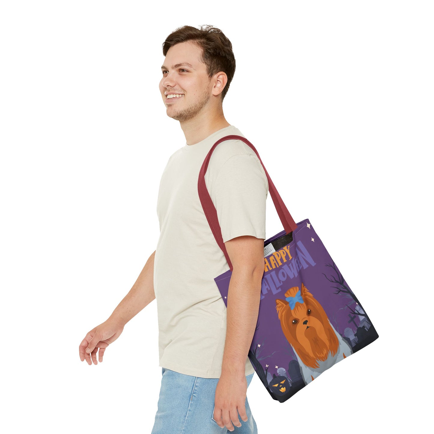 Yorkshire Terrier Dog Happy Halloween Tote Bag 16x16
