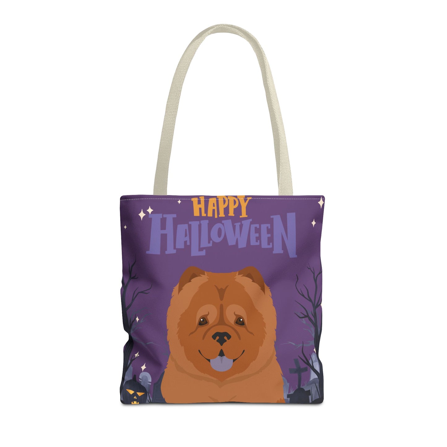 Chow Chow Dog Happy Halloween Tote Bag 16x16