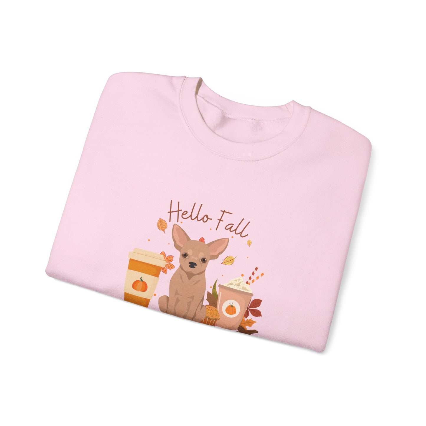 Chihuahua Dog Fall Unisex Heavy Blend Crewneck Sweatshirt