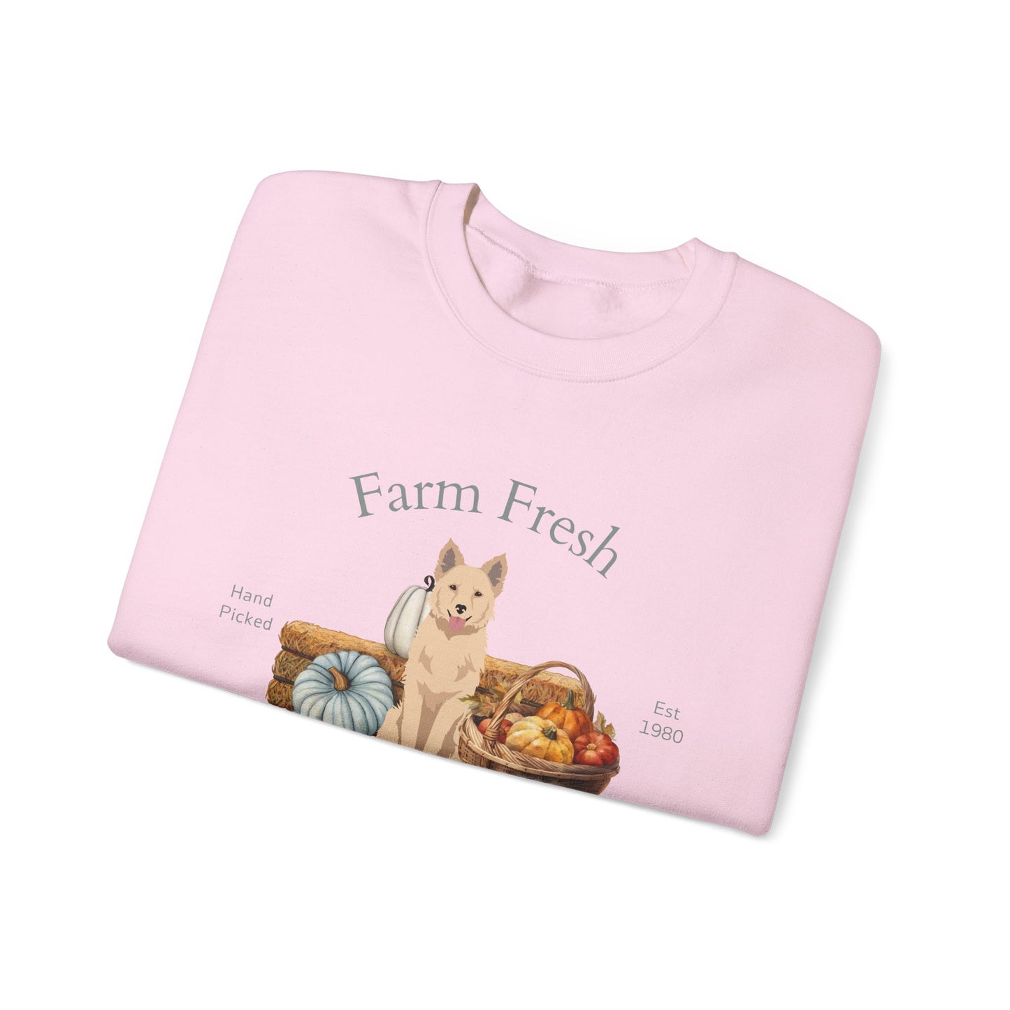 Mudi Dog Fall Farm Fresh Unisex Heavy Blend Crewneck Sweatshirt