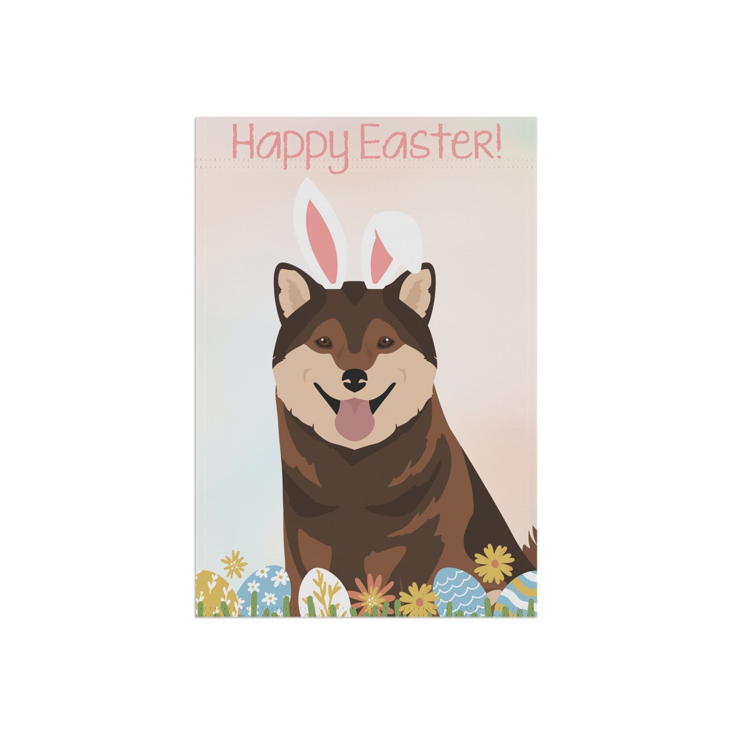 Shiba Inu Dog Happy Easter Garden Flag