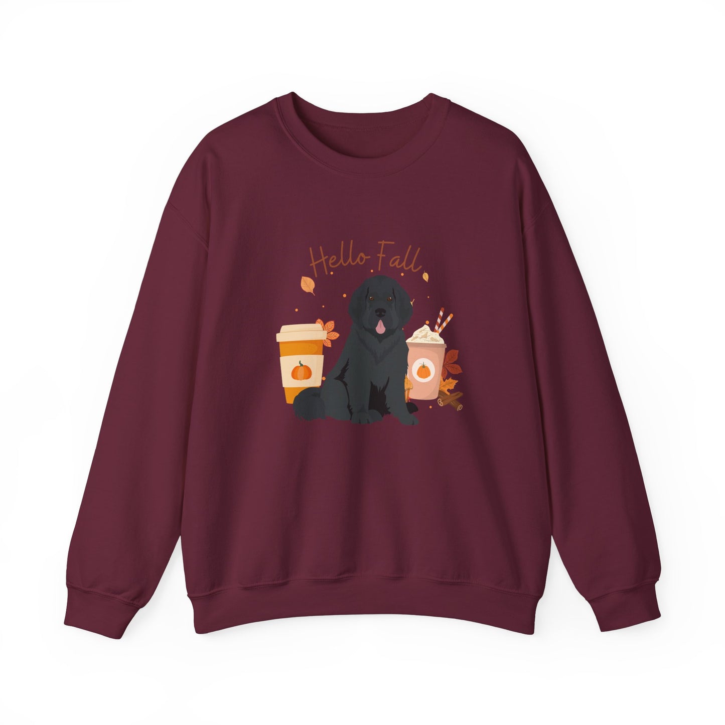 Newfoundland Dog Fall Halloween Unisex Heavy Blend Crewneck Sweatshirt