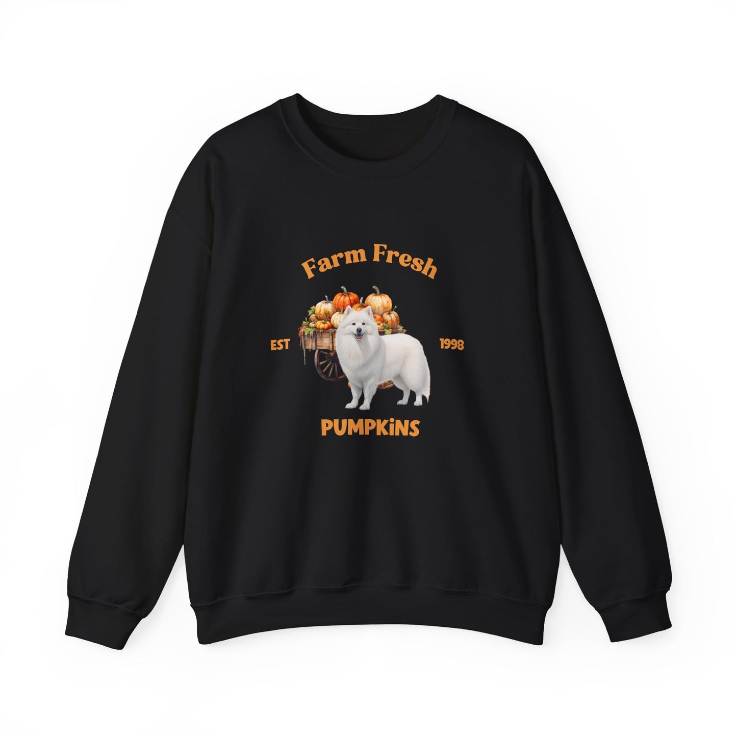 American Eskimo Dog Fall Unisex Heavy Blend Crewneck Sweatshirt