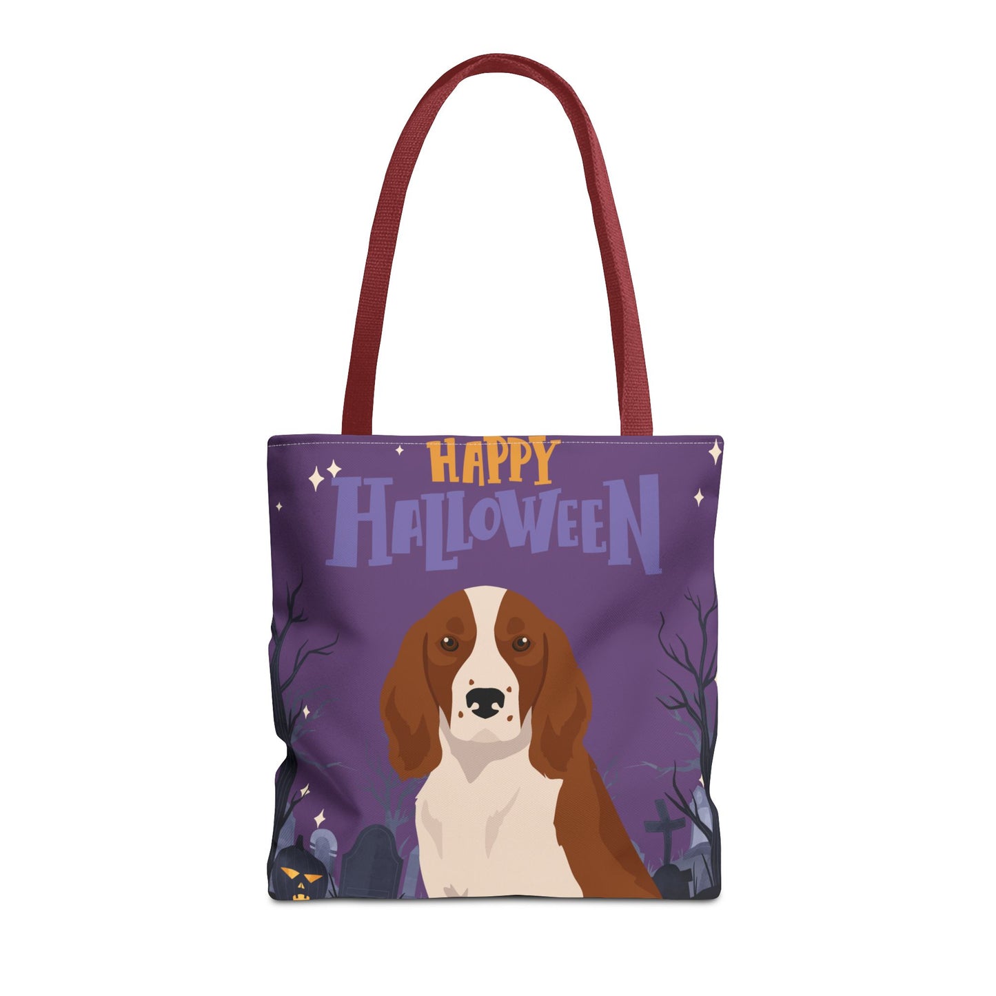 Welsh Springer Spaniel Dog Happy Halloween Tote Bag 16x16