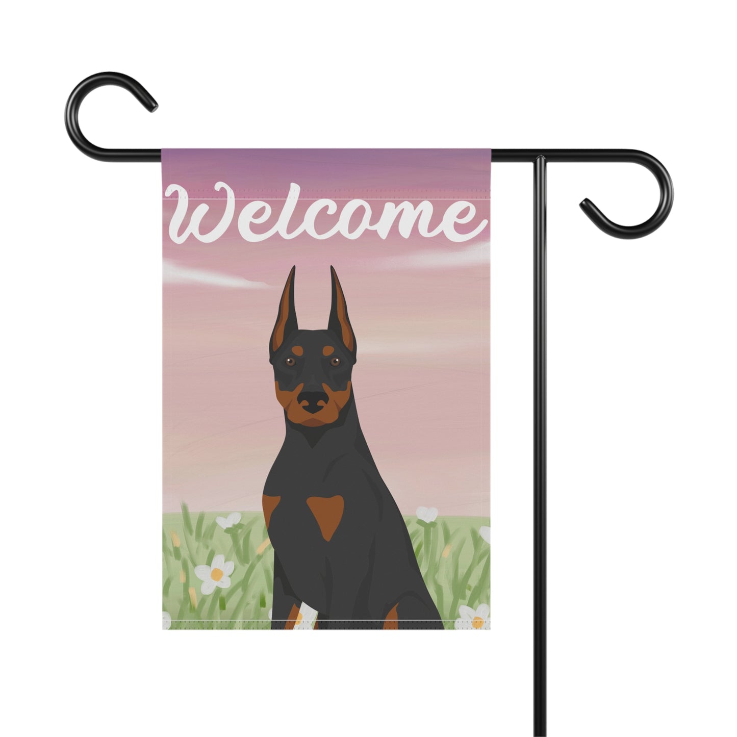Doberman Pinscher Dog Welcome Garden Flag