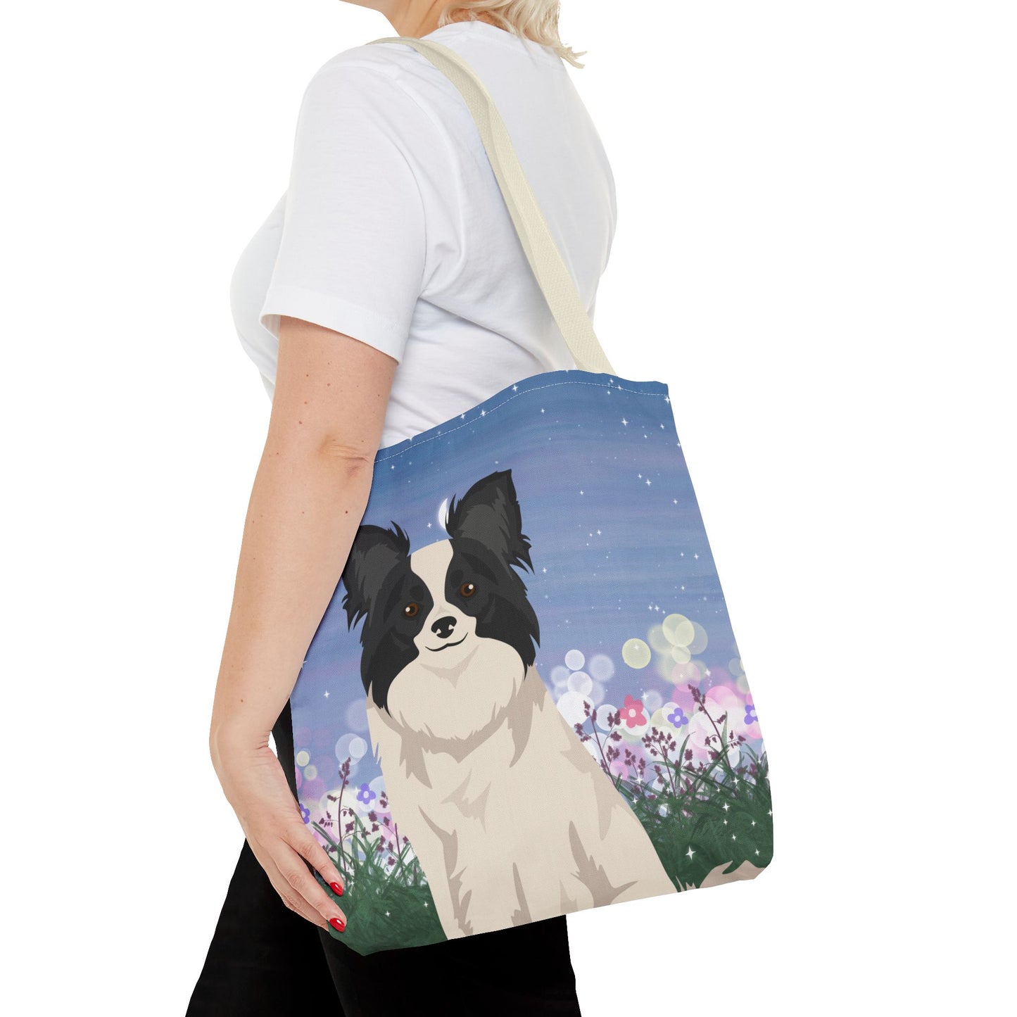 Papillon Dog Tote Bag 16x16