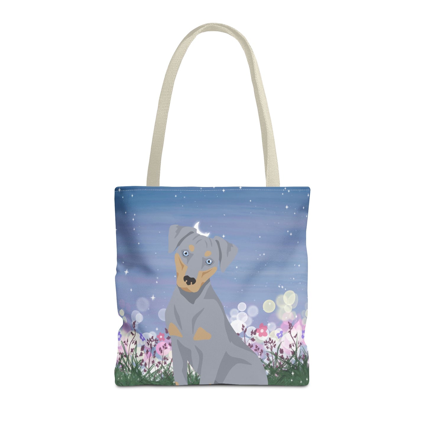 Blue Lacy Dog Tote Bag 16x16