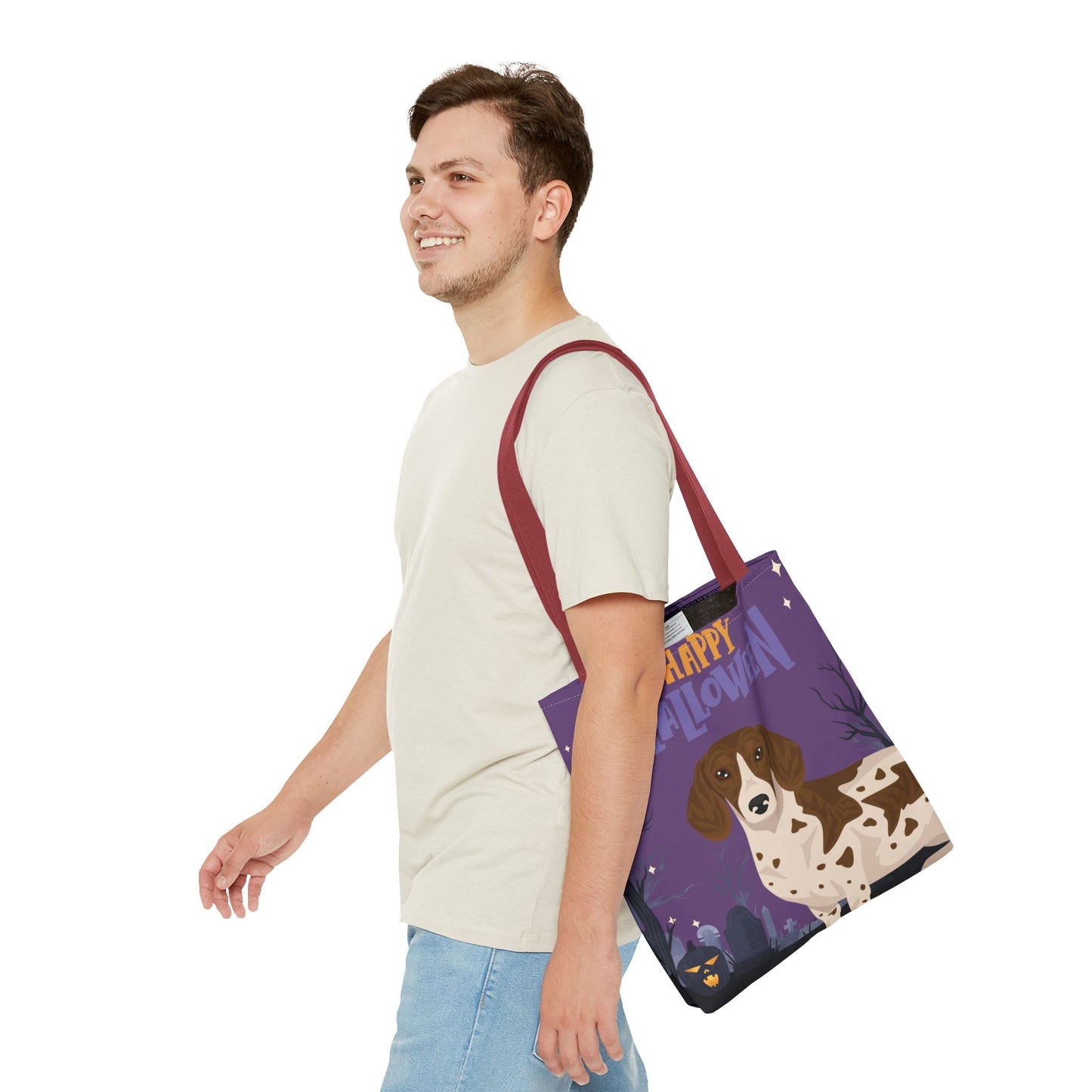 Dachshund Dog Happy Halloween Tote Bag 16x16