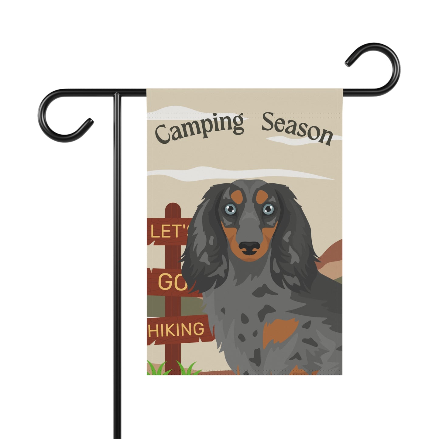 Dachshund Dog Camping Garden Flag