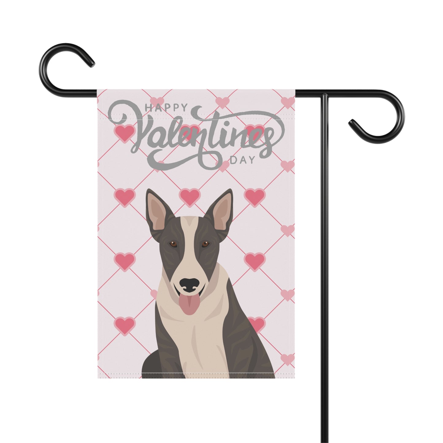 Bull Terrier Dog Valentines Day Garden Flag