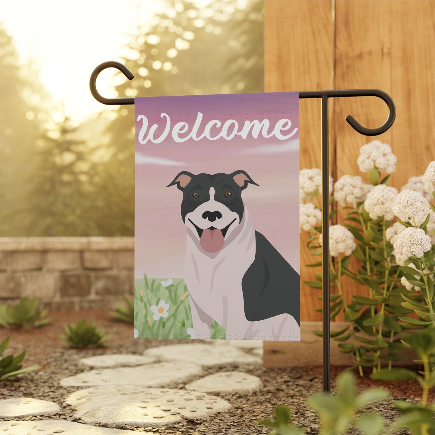 Pit Bull Dog Welcome Garden Flag