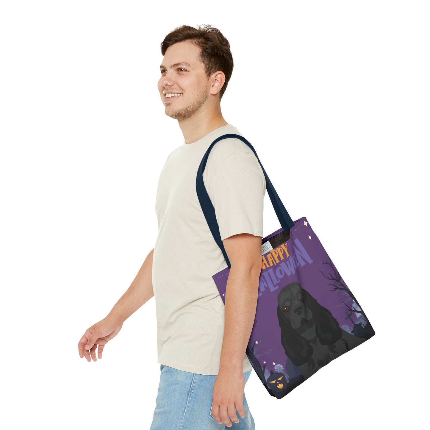 Cocker Spaniel Dog Happy Halloween Tote Bag 16x16