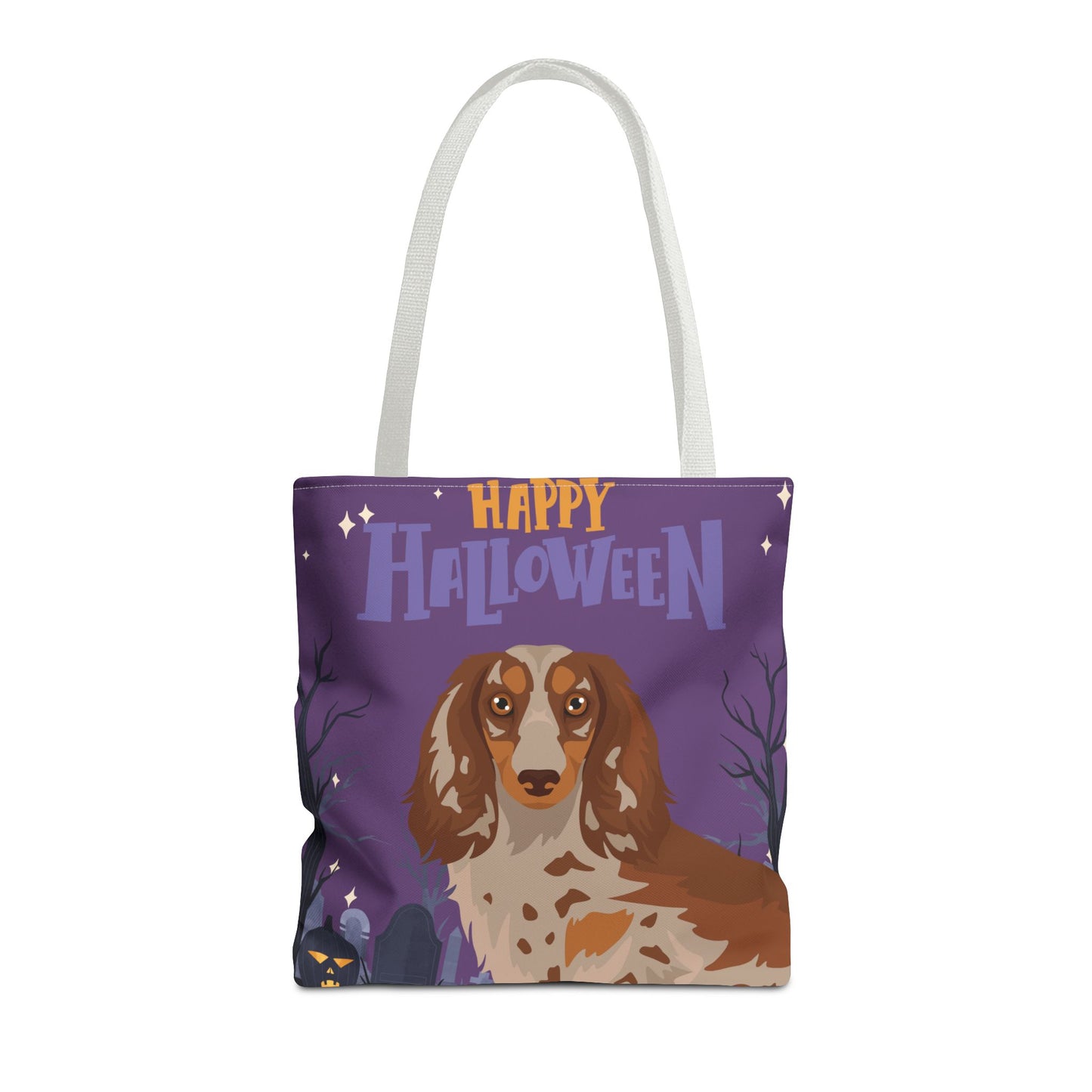 Dachshund Dog Happy Halloween Tote Bag 16x16