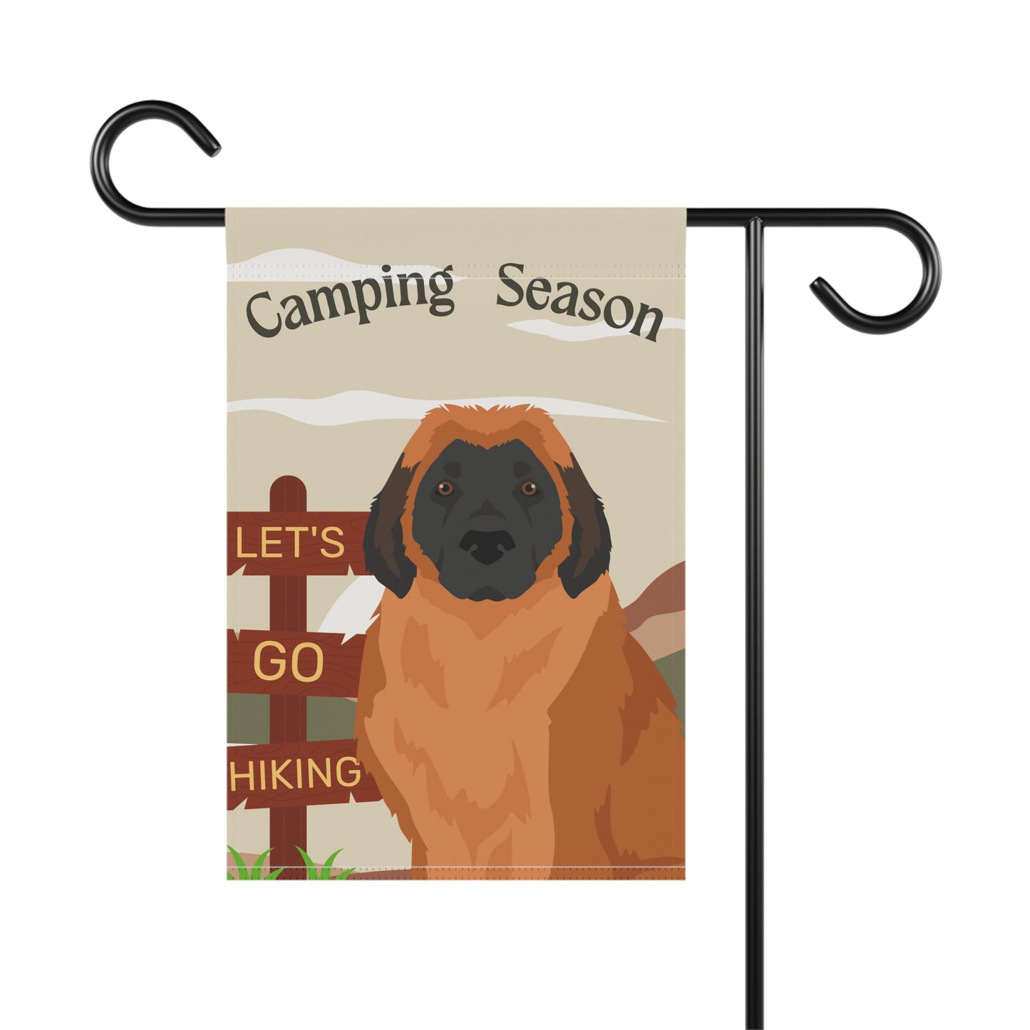 Leonberger Dog Camping Garden Flag