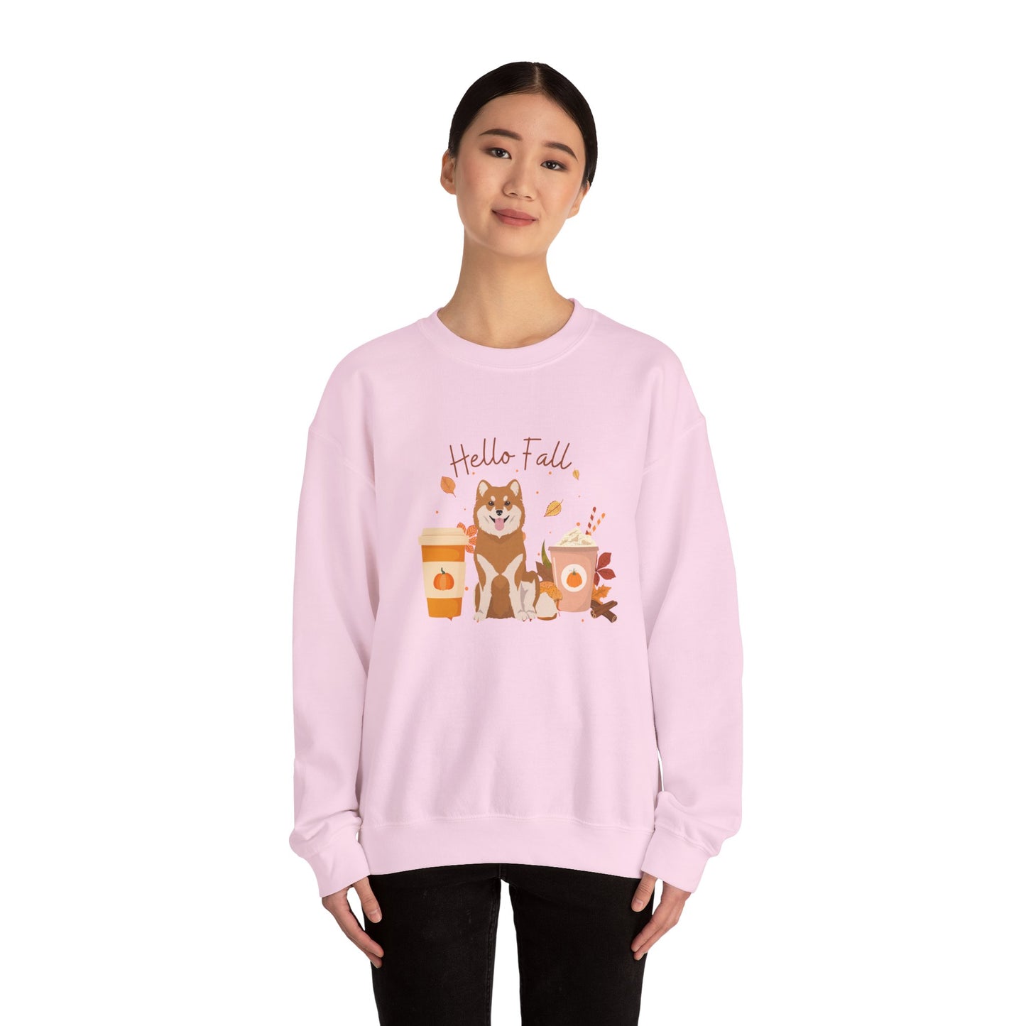 Finnish Lapphund Dog Fall Halloween Unisex Heavy Blend Crewneck Sweatshirt