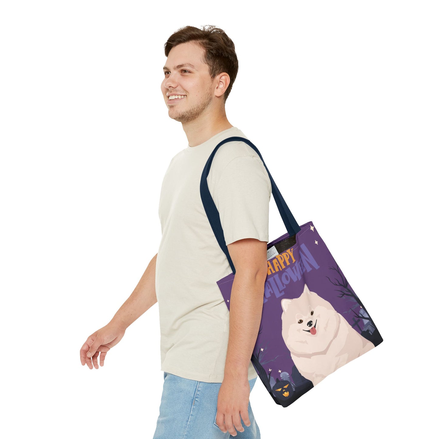 Pomeranian Dog Happy Halloween Tote Bag 16x16