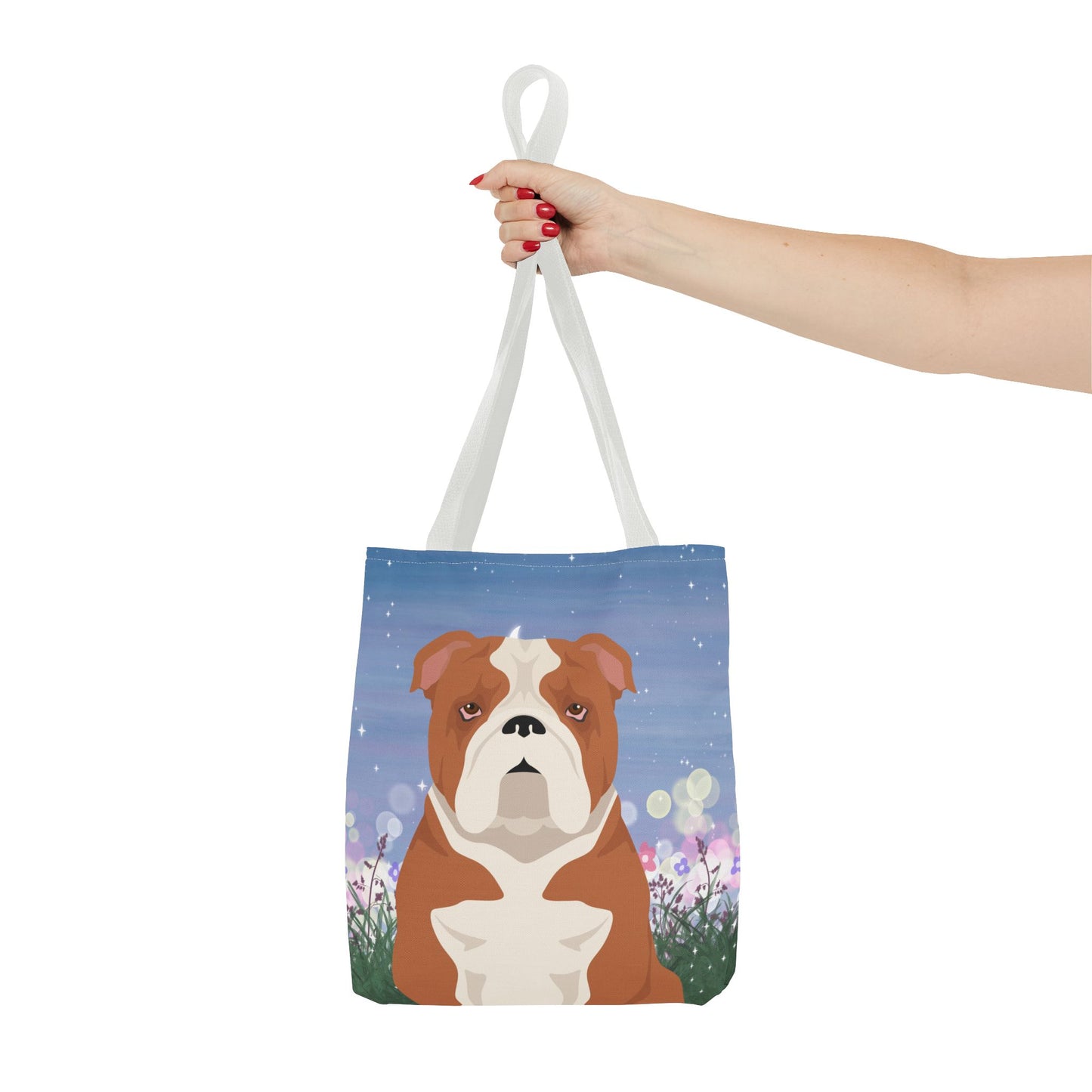 Bulldog Dog Tote Bag 13x13