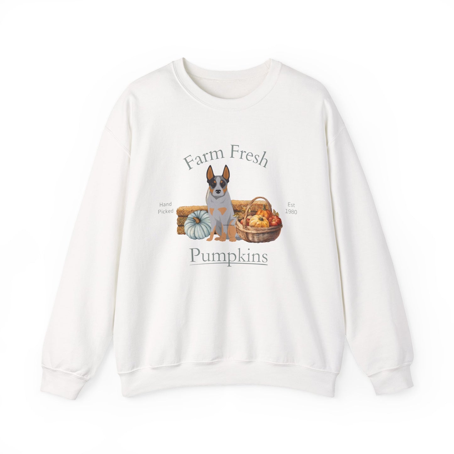 Australian Cattle Dog Dog Fall Farm Fresh Unisex Heavy Blend Crewneck Sweatshirt