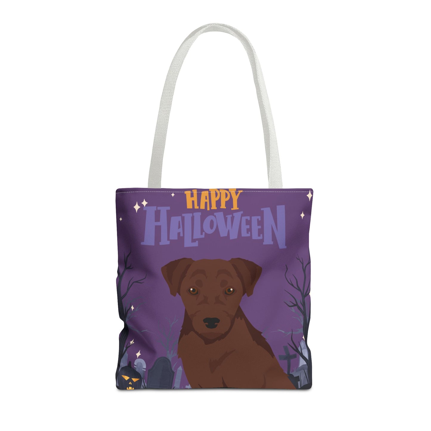 Patterdale Terrier Dog Happy Halloween Tote Bag 16x16