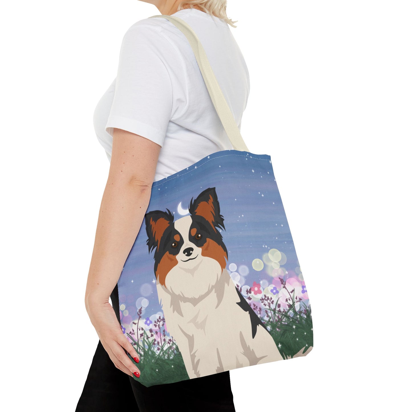 Papillon Dog Tote Bag 16x16